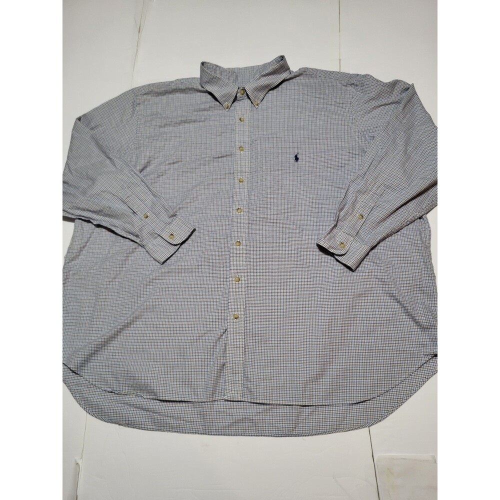 (#18) Polo Ralph Lauren Long Sleeve Mens 4XB(BIG) Multicolor Button Down